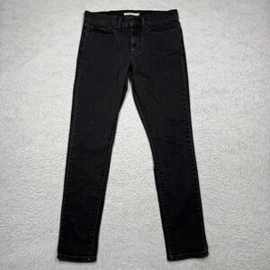 Levi's 311 Shaping Skinny Jeans Black Dark Wash Stretch Denim Pants Size 30x28